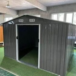 New in Box Galvanized Steel Metal Storage 8’ L x 10’ W x 6.’ H Metal Shed Assembly Required