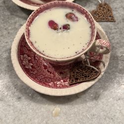 Spode England Pink Tower Design Transferwear Teacup Candle