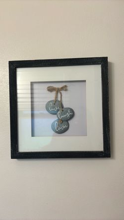 Live Laugh Love Framed Stone Wall Art