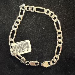 Figaro Bracelet Sterling Silver 