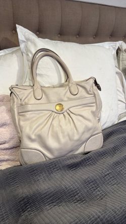 Large Vintage Marc by Marc Jacobs cream leather tote