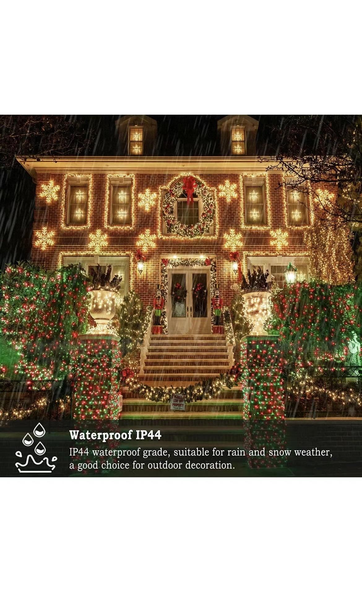 403ft 1000 LED String Lights Outdoor Christmas Lights 8 Modes & Timer Fairy Light Plug in Waterproof LED String Lights for Xmas Yard Tree Wedding Part