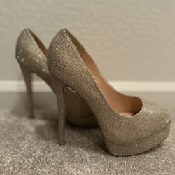 Nude High Heels With Shimmer 