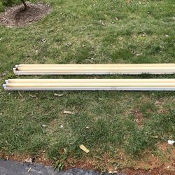 (2) 8’ Fluorescent Light Fixtures, Bulbs and sleeves