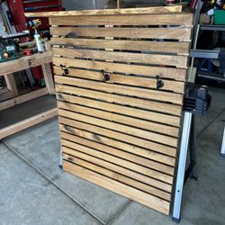Modern Slatted Wall Organizer / Custom Size