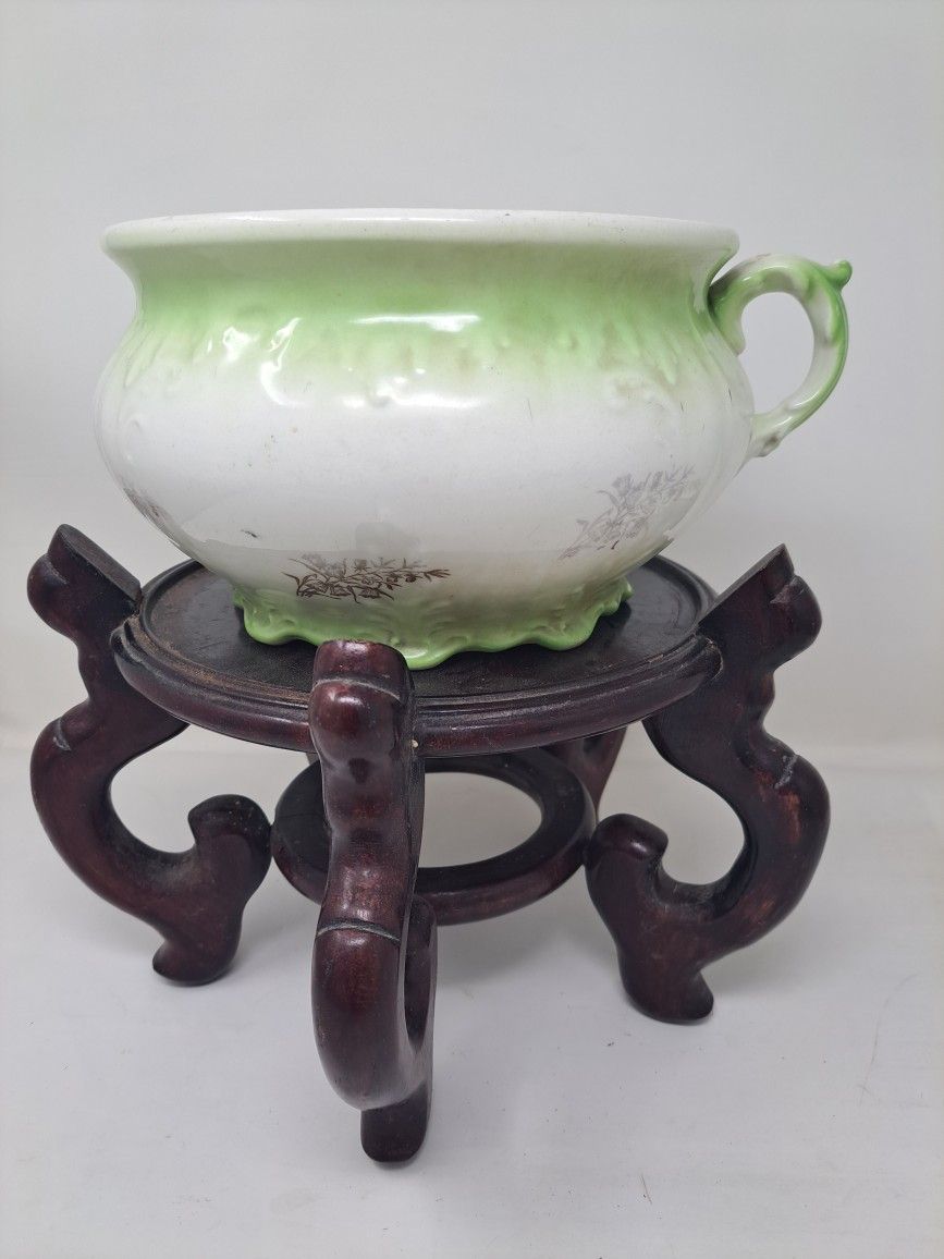 Antique  Chamber Pot Smith-Phillips Semi-Porcelain C 1910