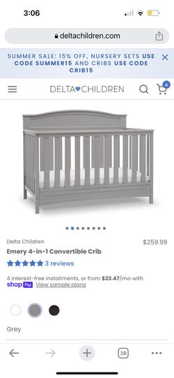 Delta 4 in 1 Crib