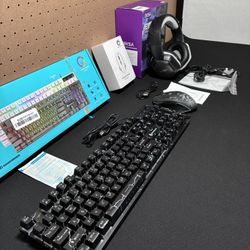 Gaming Bundle (Black RGB) - Wired Gaming Keyboard, Wireless Gaming Mouse, & Wired Gaming Headset