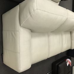 White Leather Sofa 