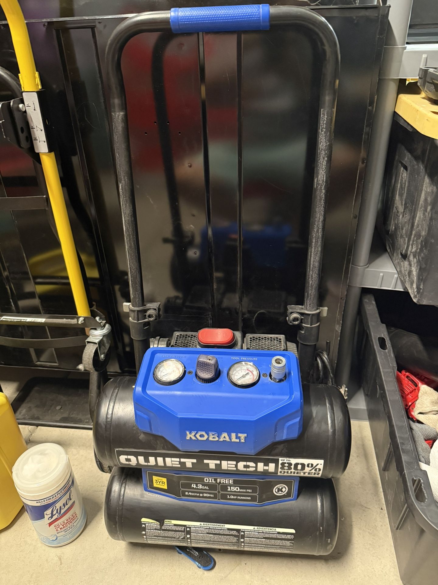 Air Compressor Kobalt Very Quiet 150 PSI 4.3Gal