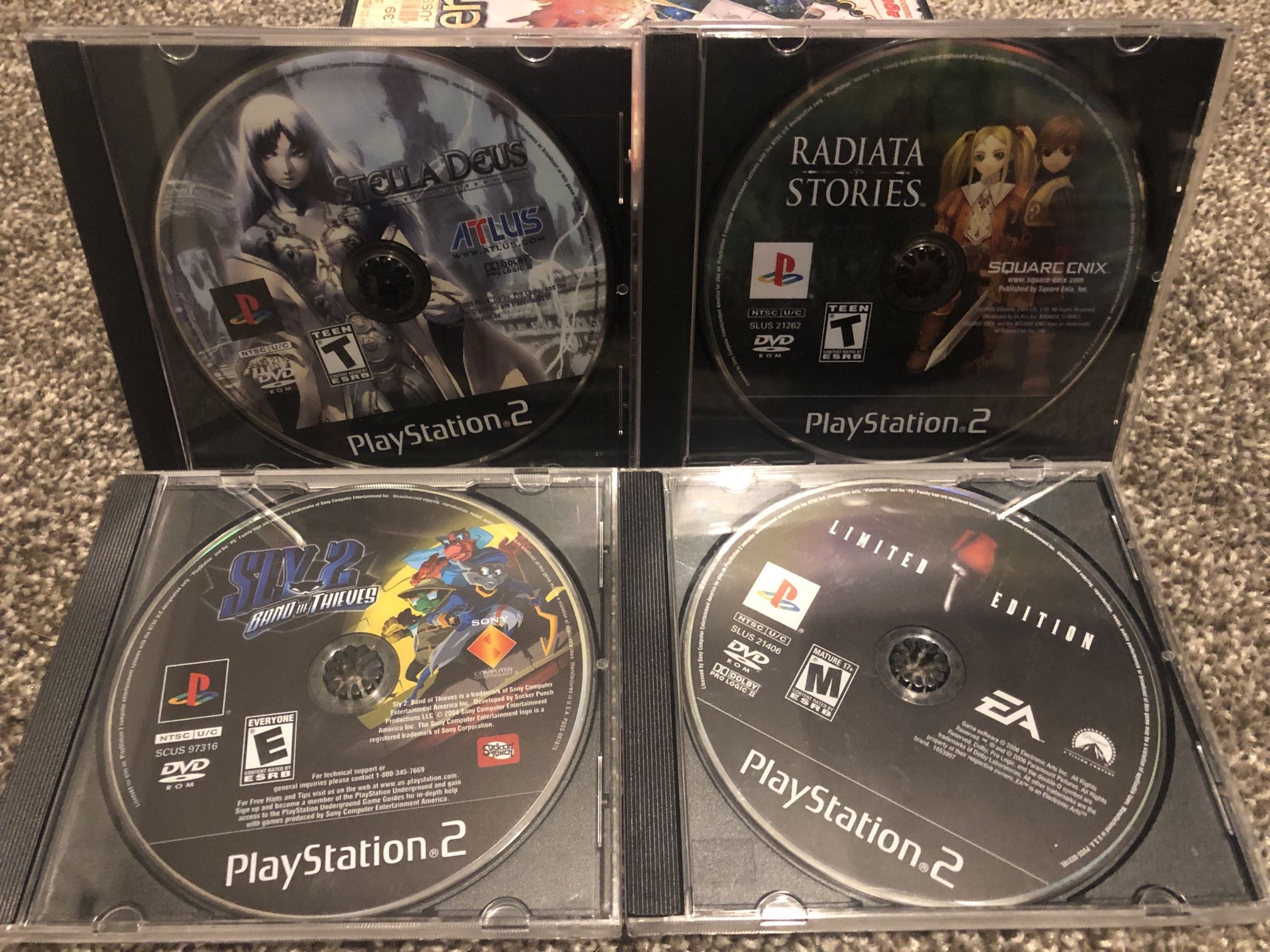 4 PlayStation 2 Games -disc Only $100