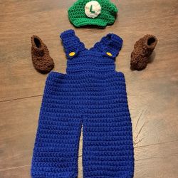 Luigi Mario Cart Photo Prop Newborn Baby 