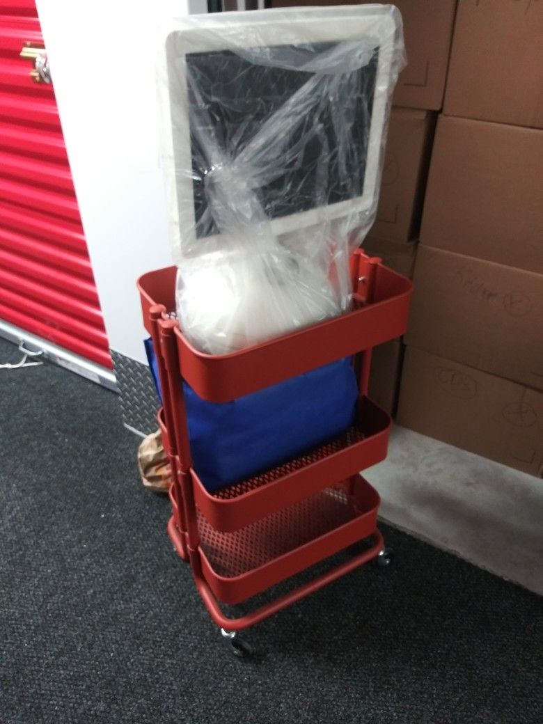 Orange Ikea Storage Cart / Organizer