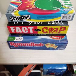 Three Fun Board Games 