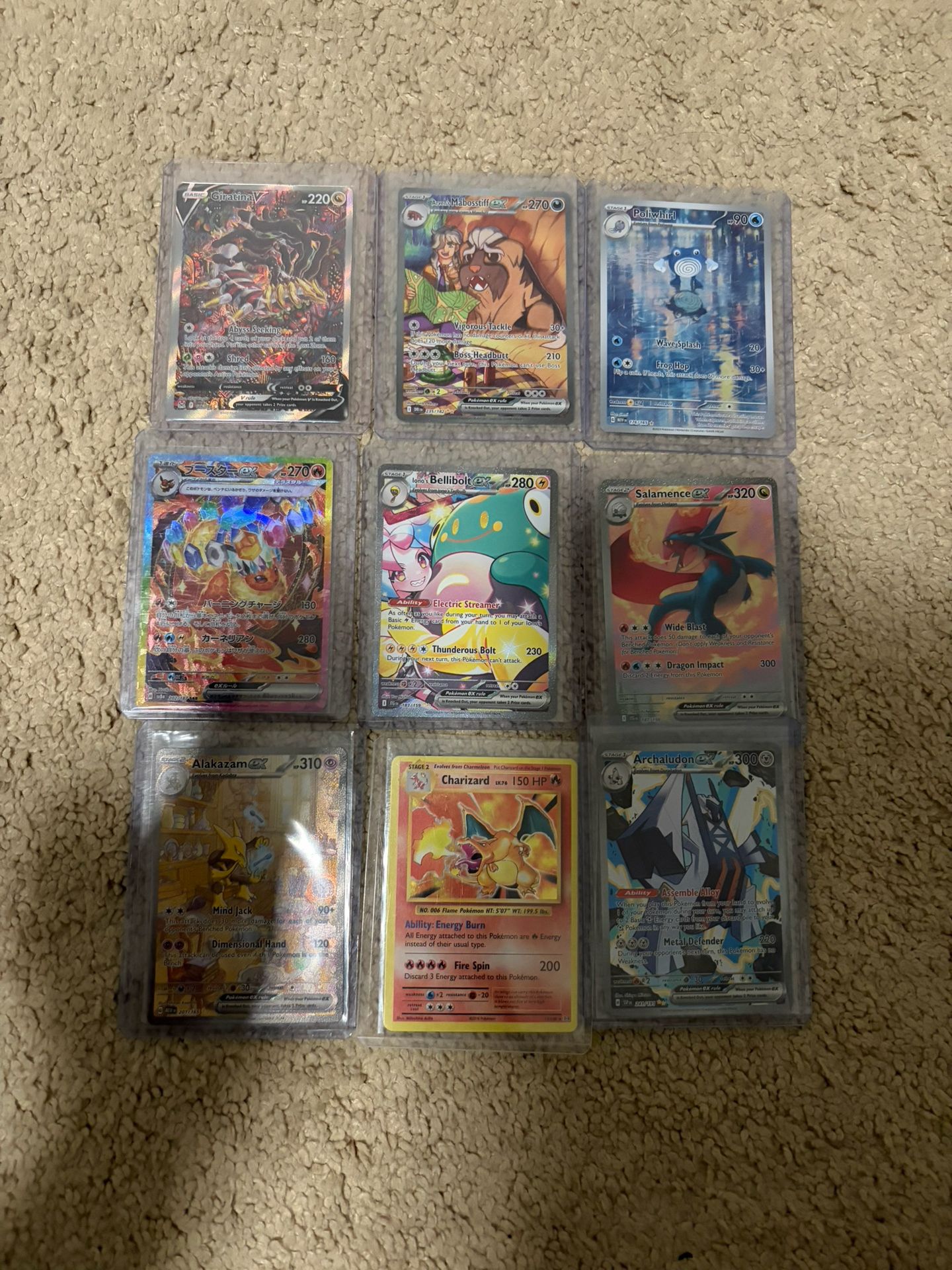 English and Japanese Pokemon Cards