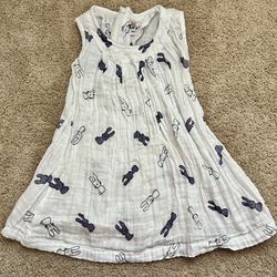 Baby girl muslin cotton dress, size 18-24 months 