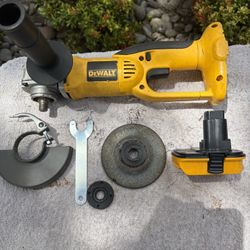 DEWALT 18V  4 1/2" Angle Grinder Complete Kit- DC410-Tool Only- With 18 to 20V Battery Adapter 