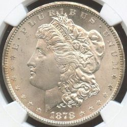 1878 CC $1 Morgan Silver Dollar, Blast White Coin!