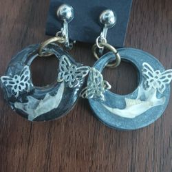 Handmade Ethically Sourced Rodent Leg Bone Resin Earrings Taxidermy/Oddity