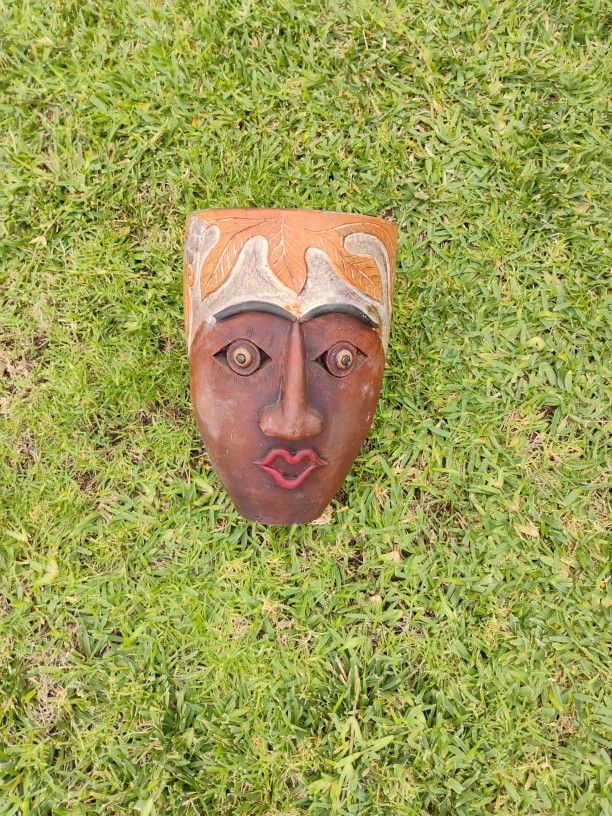 Terracotta Mexican Face Vintage Planter