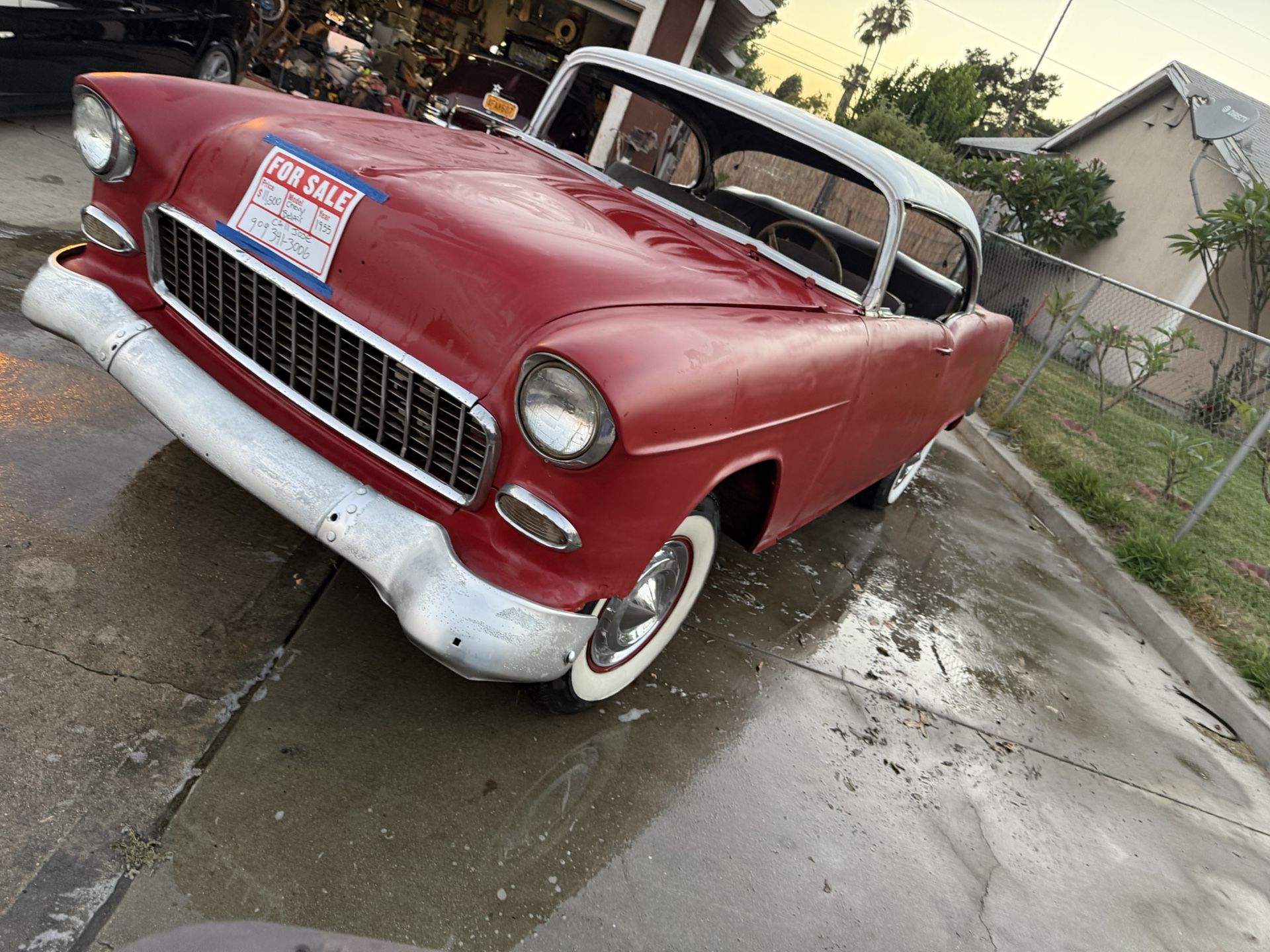 1955 Chevy Belair Hardtop , Lowrider ,project , Classic Hotrod Hot Rod Patina Sled Classic Vintage Old School Tri Five