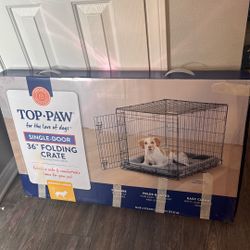 Top-Paw Single door 36” Folding crate NIB