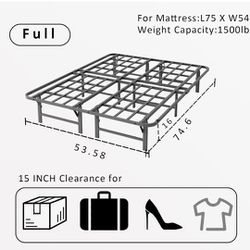 Bed Frame Foldable Full