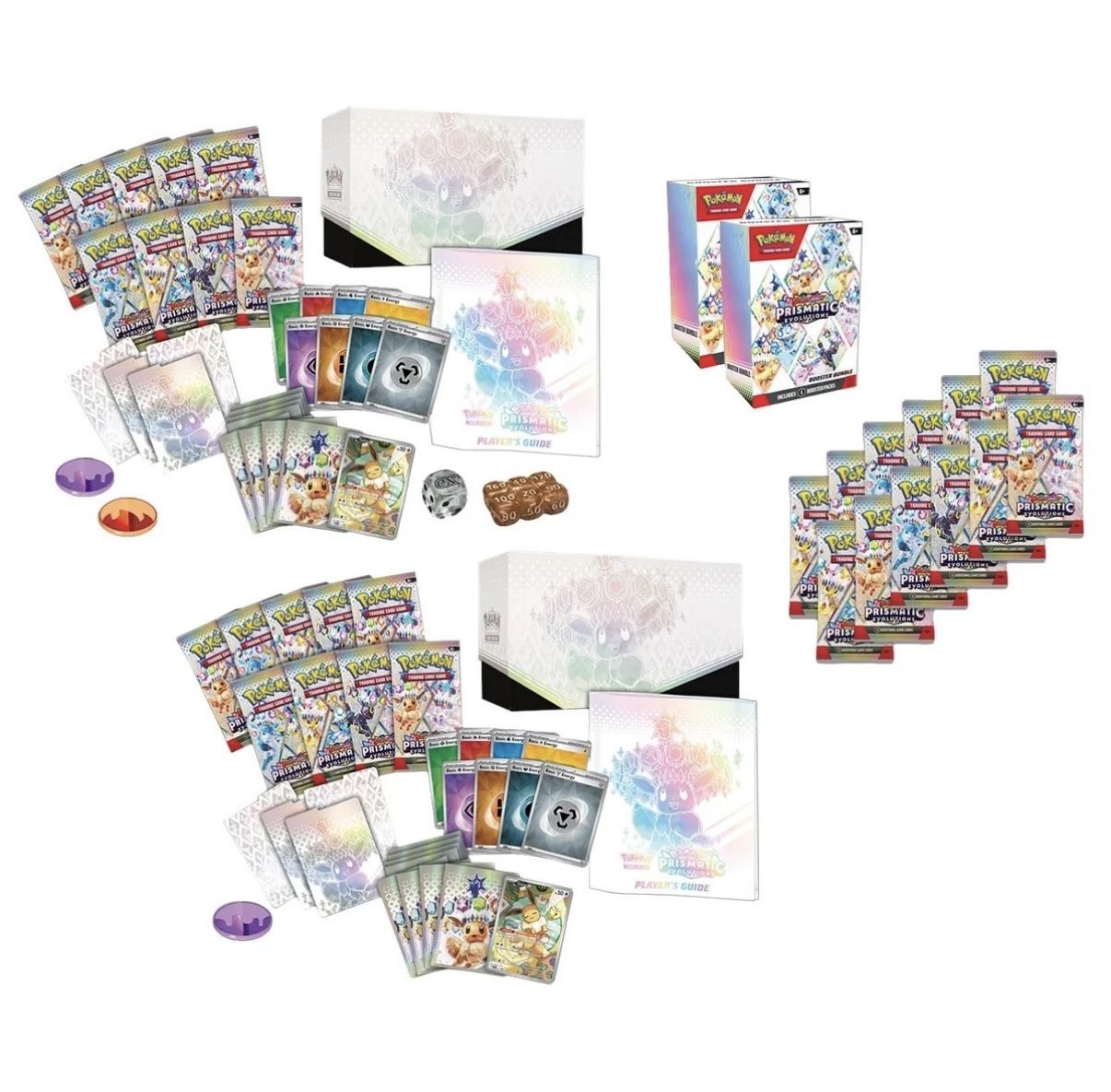 Pokemon Prismatic Evolutions Elite Trainer Box + Booster Bundle, 2-pack