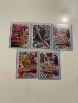 One piece round 1 promos, luffy, zoro, nami, robin