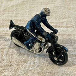 Vintage 1984 Matchbox 1-75 Honda 750 Police Motorcycle W/Rider Loose