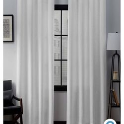 New White Curtains-2 Panels Each Panel Is 52x96L-Darkening Curtains