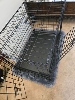 Double door 30 in crate w pan