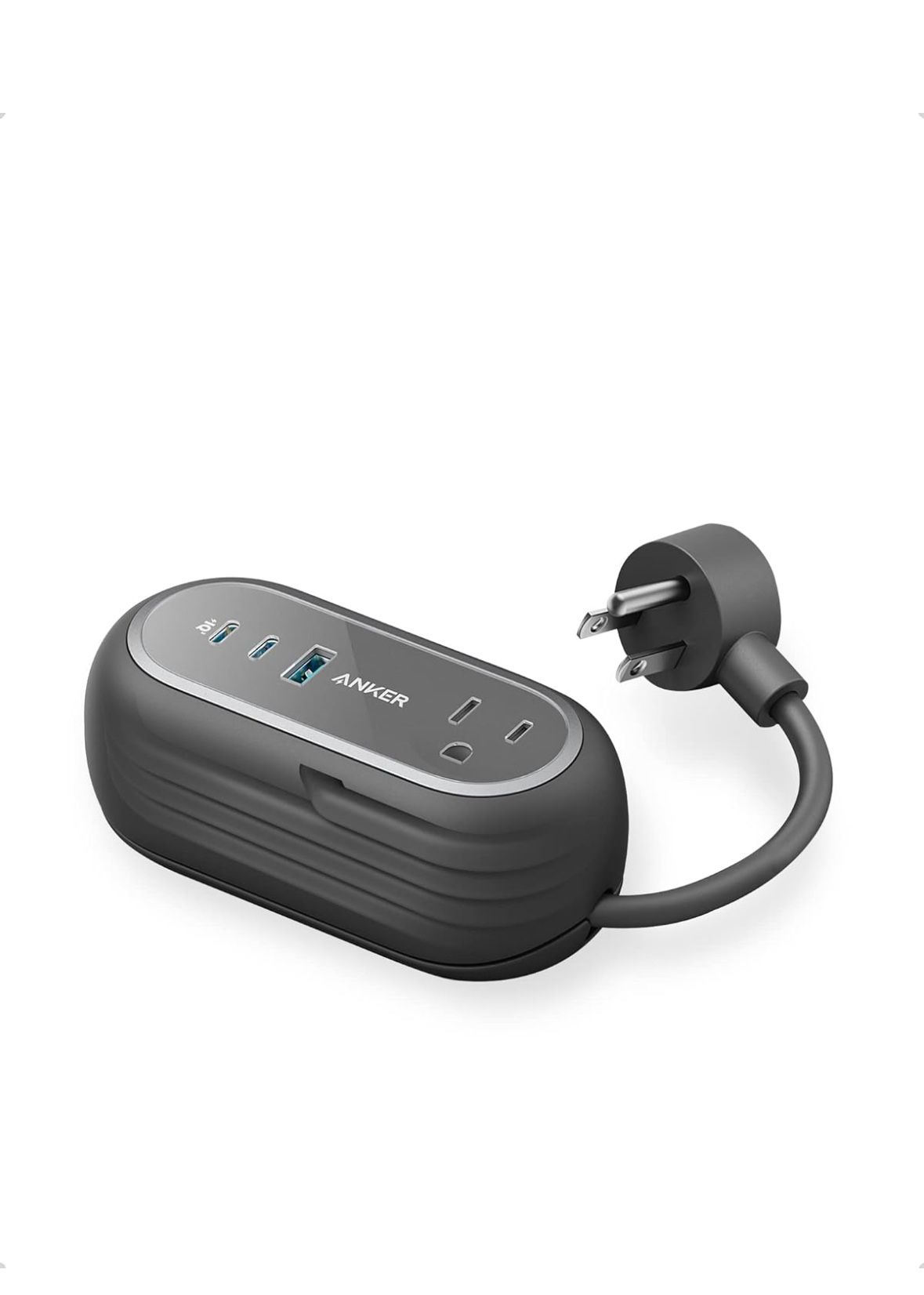 Anker GaNPrime 65W Charging Station, 615 USB C 5-in-1 Power Strip for Travel and Work with 2AC,2 USB C, USB A, 3ft,Power Delivery
