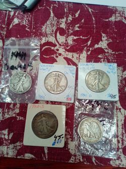 Silver half dollars $$45 each