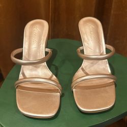 Gold Chunky Mule Heel