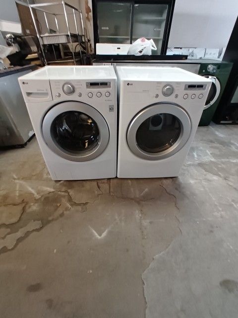 Set Washer And Dryer LG Gas Dryer Everything Is And Good Working Condition 3 Months Warranty Delivery And Installation