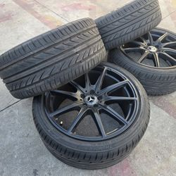 OEM AMG 20" Staggerd Black Satin Wheels & Tires For MERCEDES  Benz S550/S560 