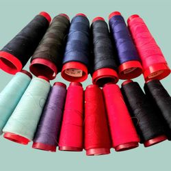 Lot of 14 Vintage Thread plastic Cone Spools Polyester Multi Colors