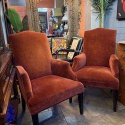 Vintage Velvet Club Chairs Very Comfortable