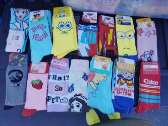 Disney and other characters socks