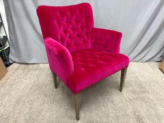 CALICO CORNERS Fuschia Custom Tufted Accent Chair