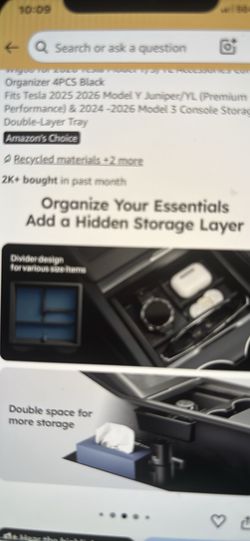 Organizer For Tesla Cash Only