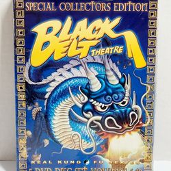 New Sealed Black Belt Theater Real Kung Fu Vols. 6-10 (DVD, 2004) 5-Disc Box Set. The image shows a "Black Belt Theatre Real Kung Fu Series" DVD box s