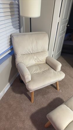 Maybery 44.1"Wide Modern Soft Upholstered Standard Reclining Accent Chair With Ottoman