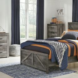 Wynnlow Gray Youth Crossbuck Panel Bedroom Set

