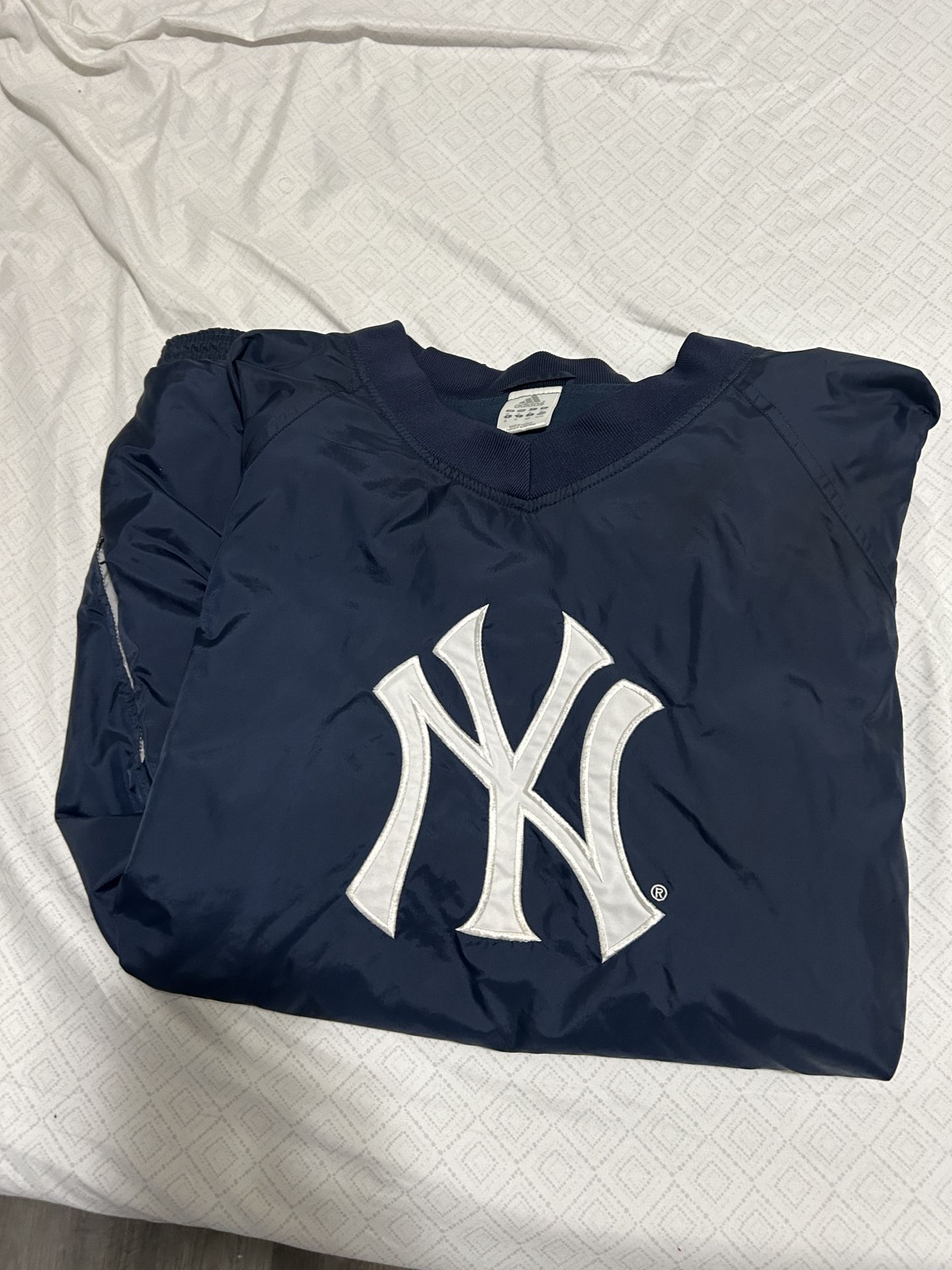 navy Blue Yankees Windbreaker