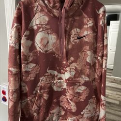 Nike Men’s L Therma-Fit Tie Dye Hoodie Pink Swoosh Streetwear Pullover
