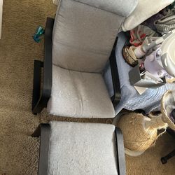 IKEA POANG armchair with Ottoman 