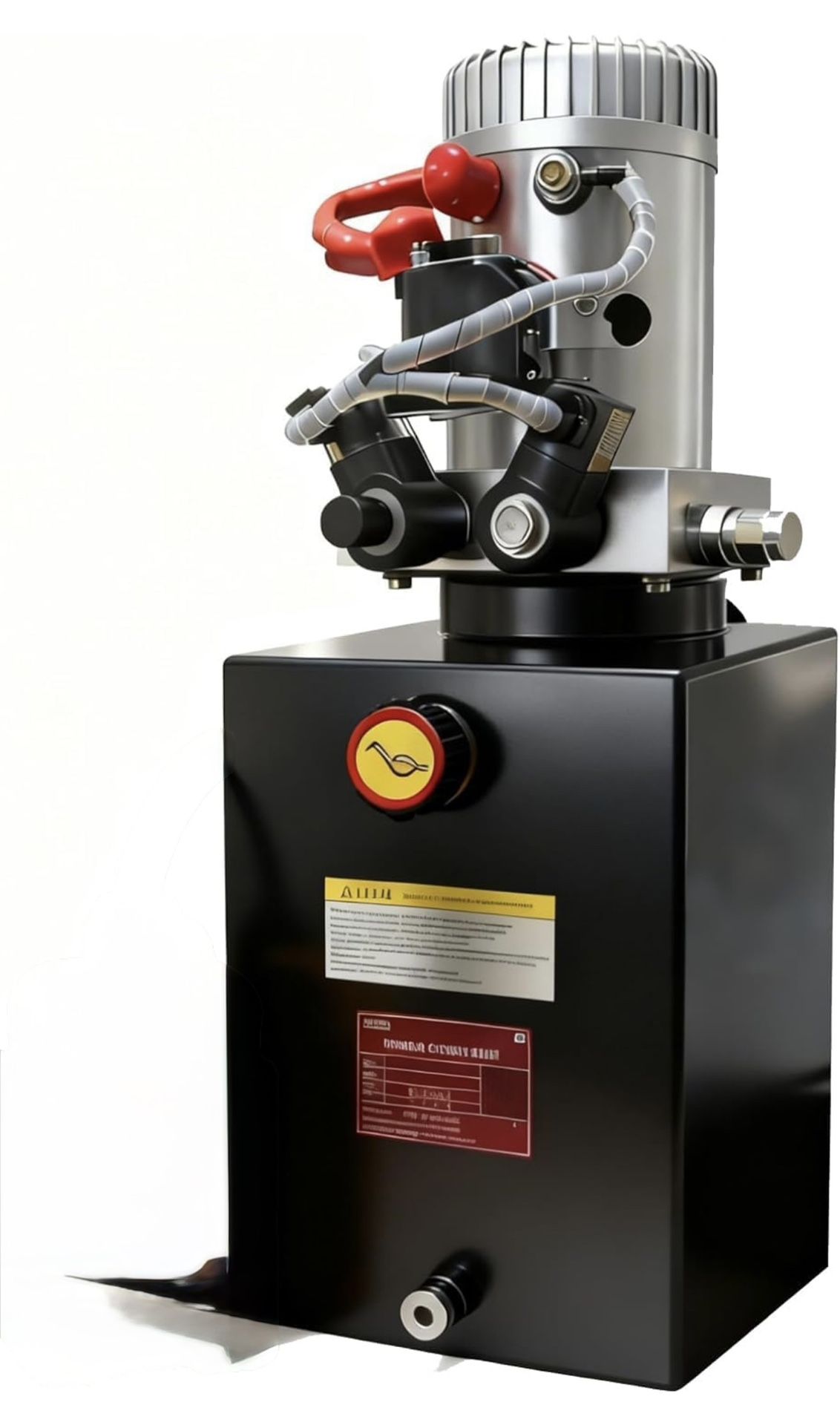 ParnicoTech Hydraulic Pump 15 Quart Doulbe Acting Hydraulic Power Unit 12V DC, 3200 PSI Max Relief Pressure, Hydraulic Pump Dump Trailer Hydraulic Pum