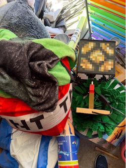 Minecraft Lamp, Blanket, bean bag